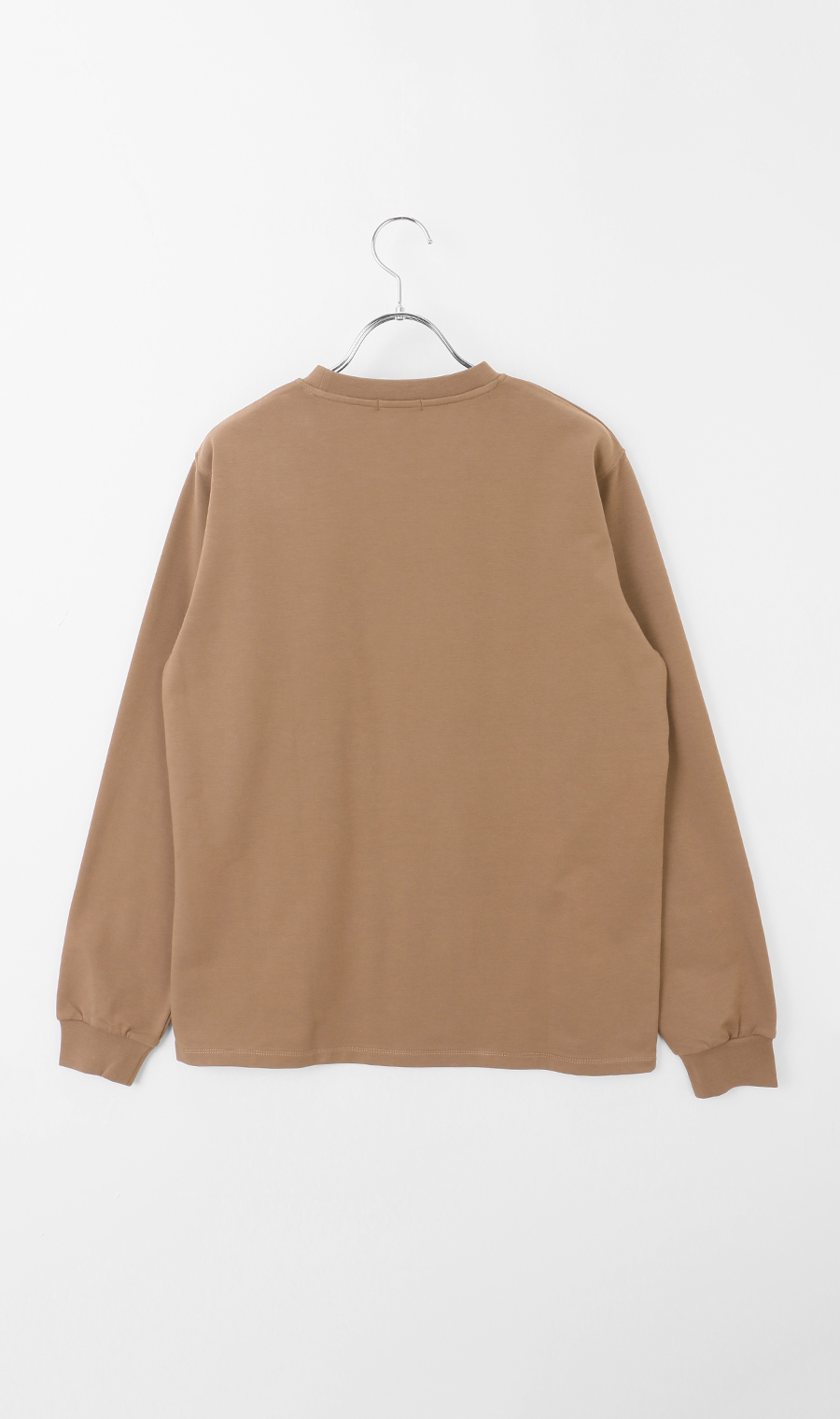 クルーネックTシャツ【長袖】 ブラウン S
