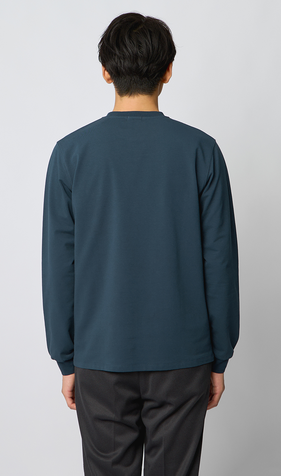 クルーネックTシャツ【長袖】 ネイビー S