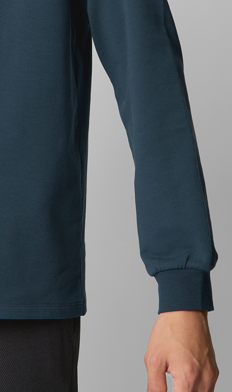 クルーネックTシャツ【長袖】 ネイビー S