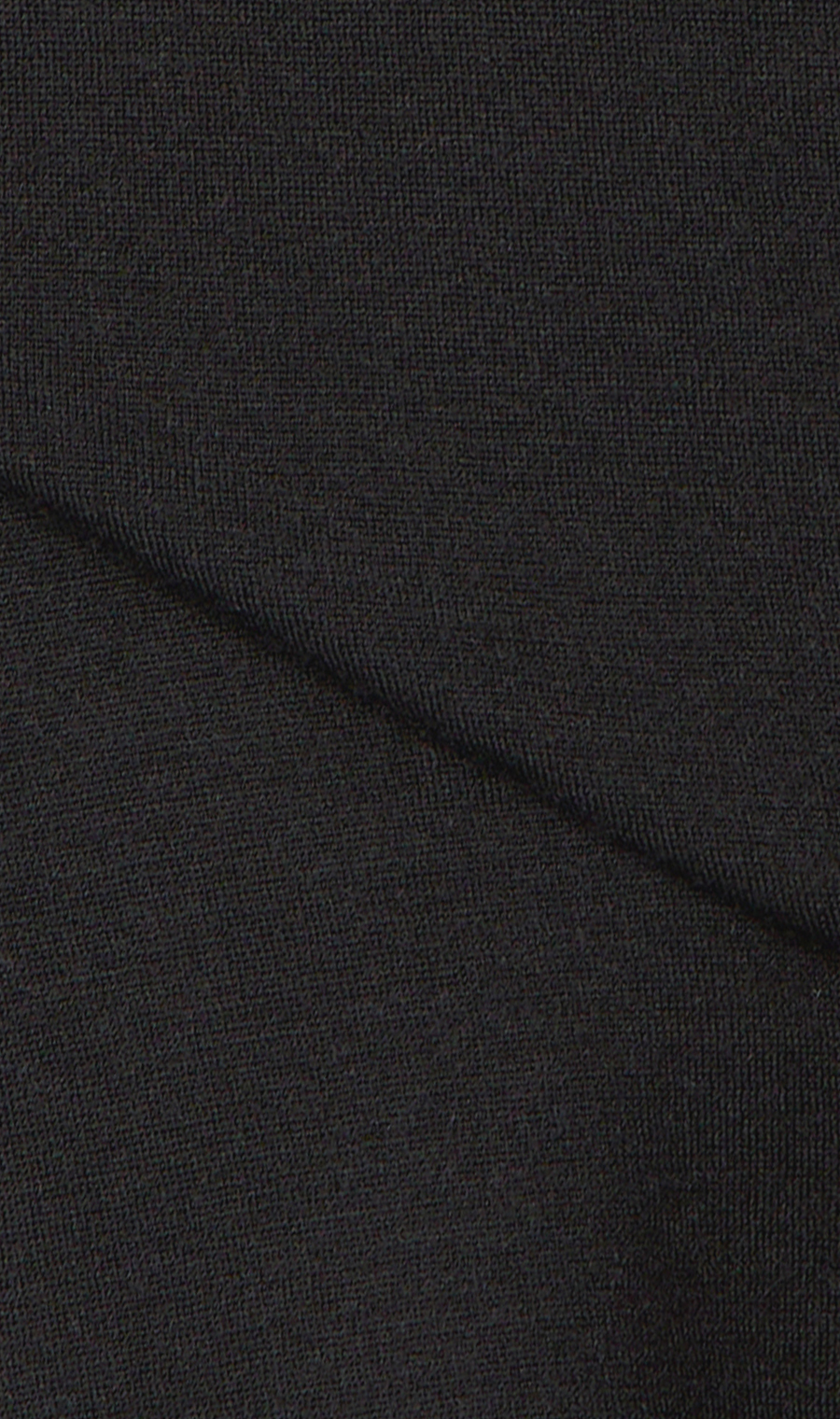 クルーネックロングTシャツ ブラック S