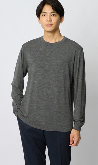 クルーネックロングTシャツ (ACCS5102-33) | ACTIBIZ | 紳士服