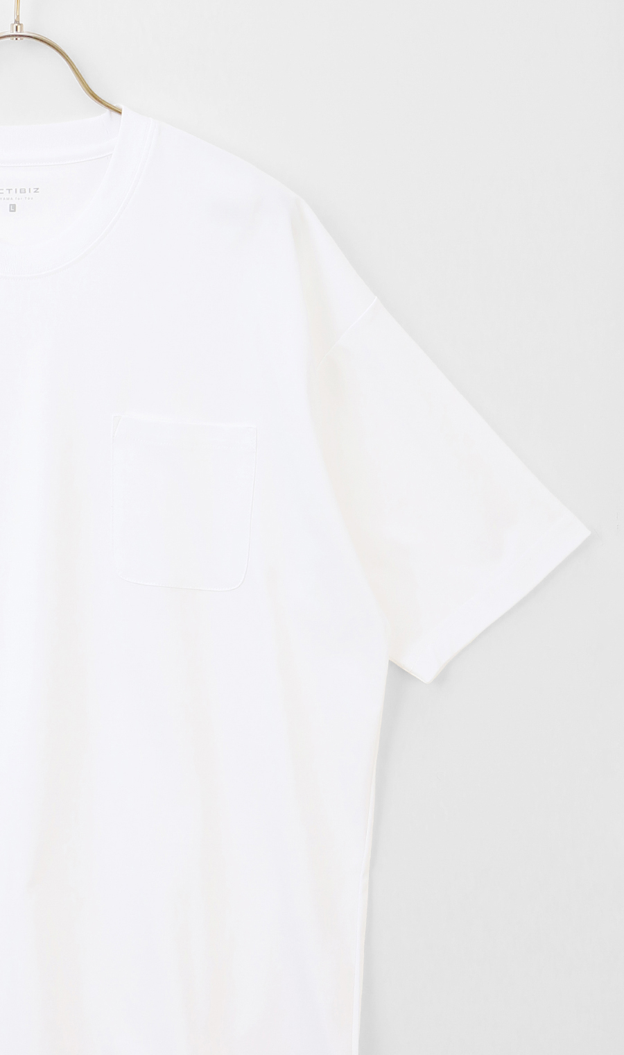 形態安定 Tシャツ【COOL CONTACT】【#すご】 ホワイト S