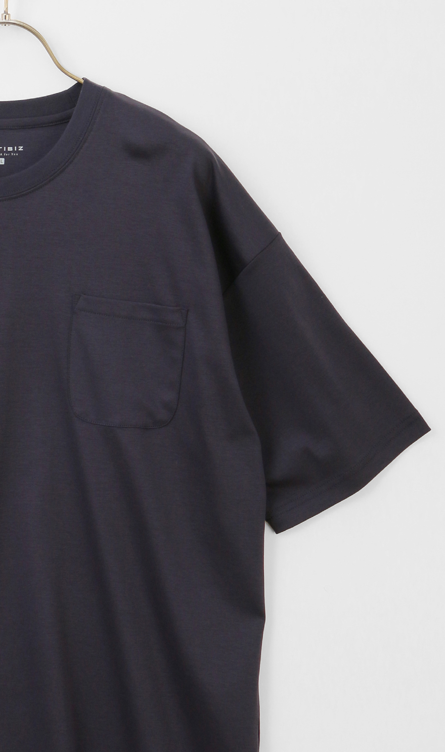 形態安定 Tシャツ【COOL CONTACT】【＃すご】 ネイビー M