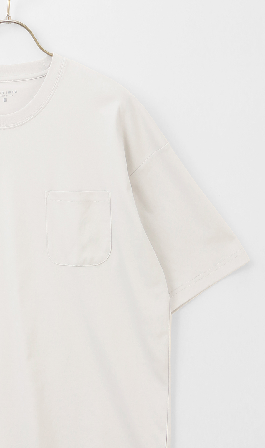 形態安定 Tシャツ【COOL CONTACT】【＃すご】 グレー M