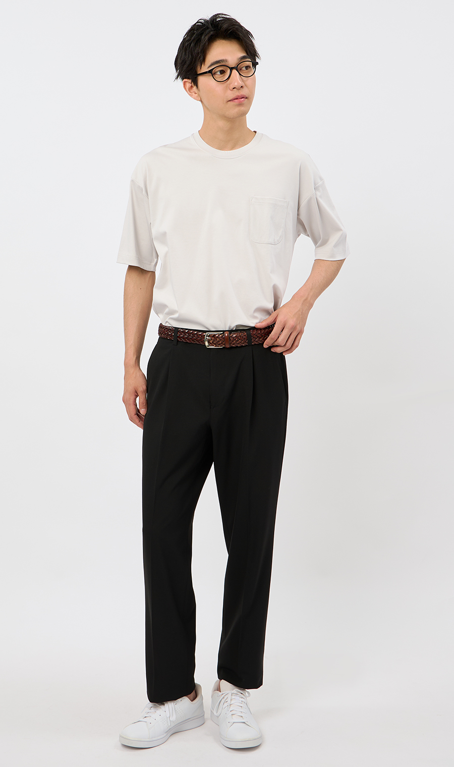 形態安定 Tシャツ【COOL CONTACT】【＃すご】 グレー M