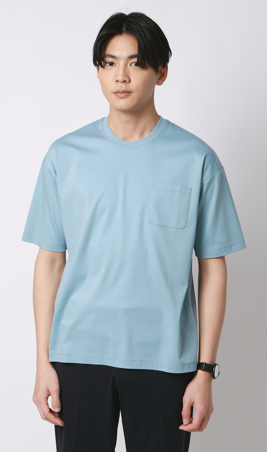 形態安定Tシャツ【＃すご】 ブルー S