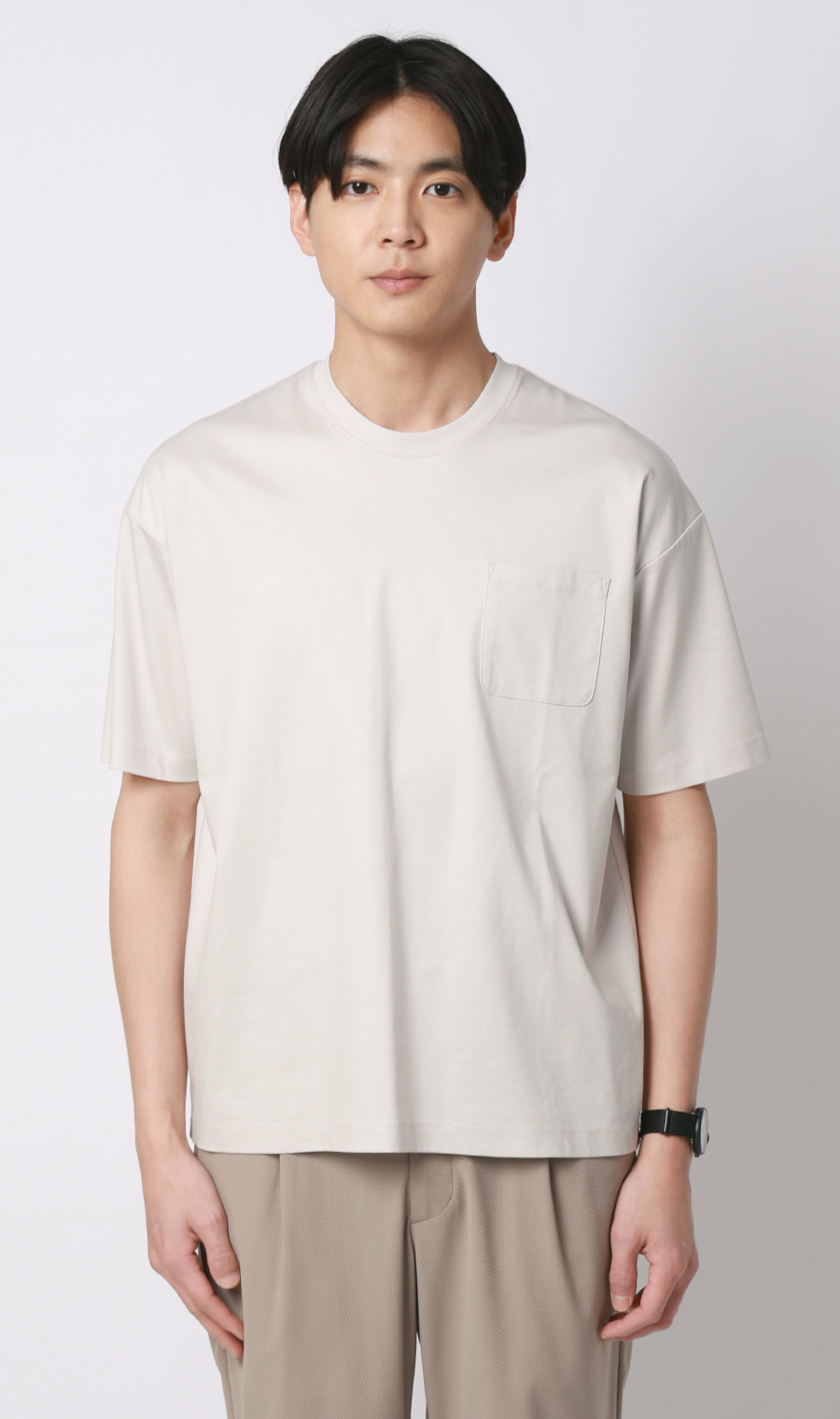 形態安定Tシャツ【＃すご】 ライトグレー S