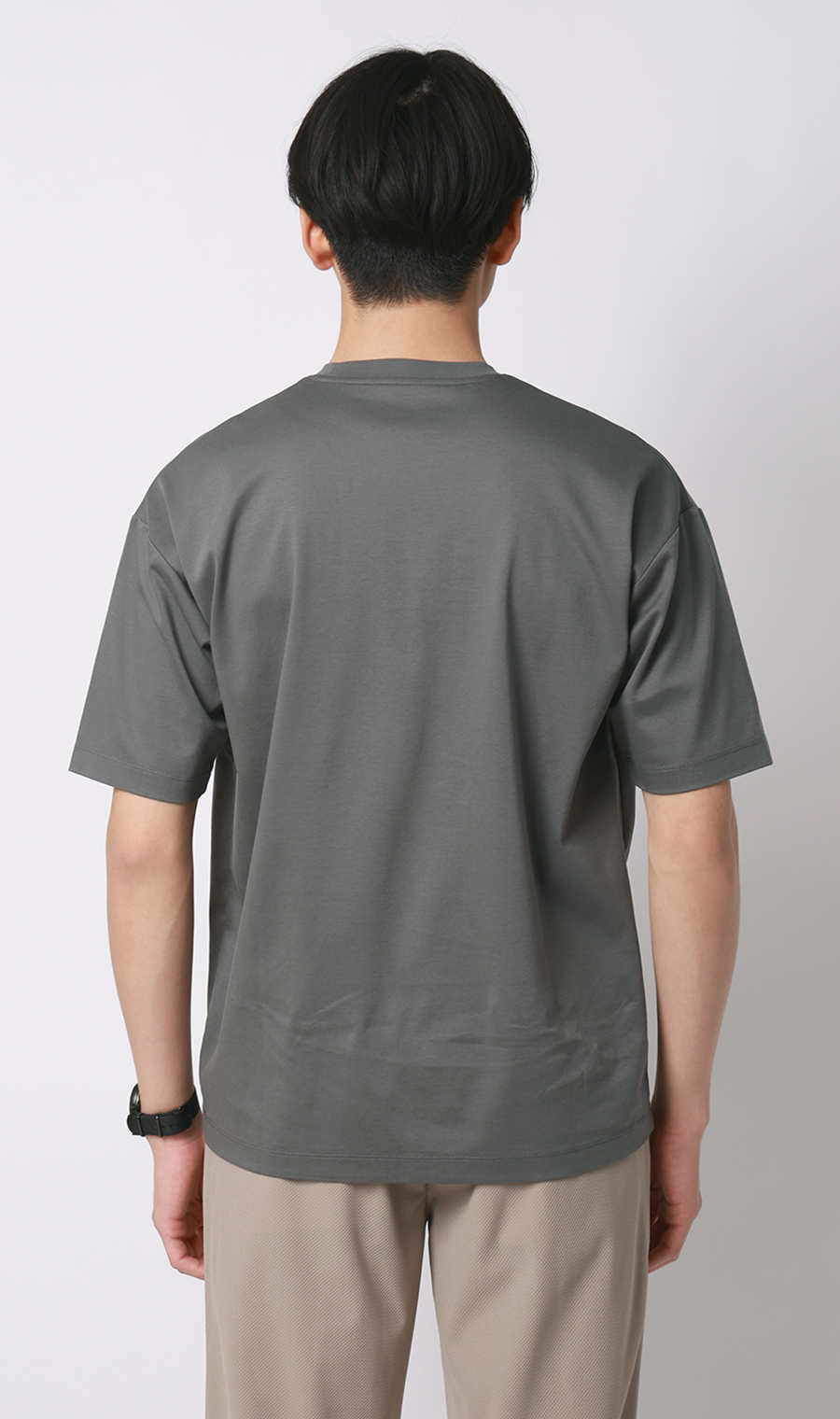 ■形態安定Tシャツ【＃すご】【WEB限定】 チャコール S