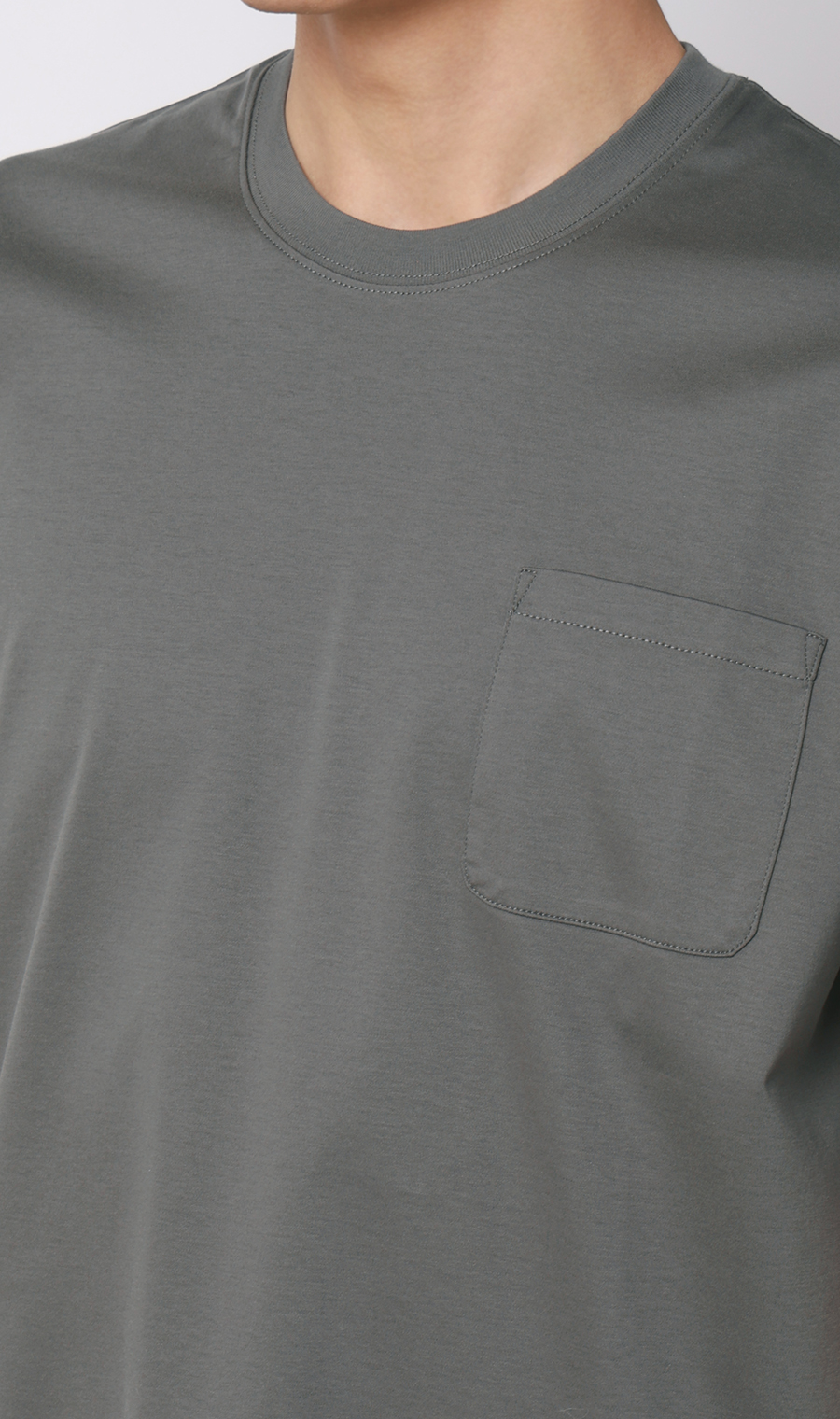 ■形態安定Tシャツ【＃すご】【WEB限定】 チャコール S