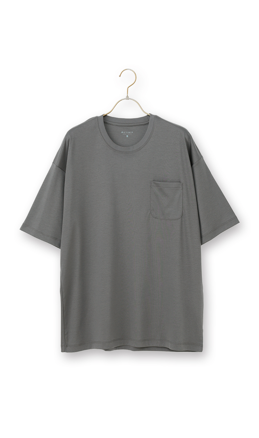 ■形態安定Tシャツ【＃すご】【WEB限定】 チャコール S