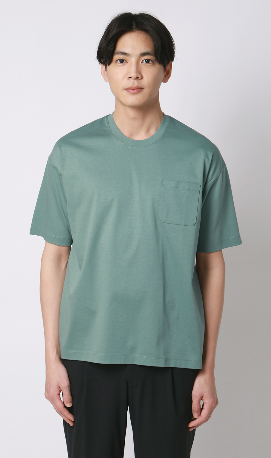 ■形態安定Tシャツ【＃すご】【WEB限定】 グリーン S