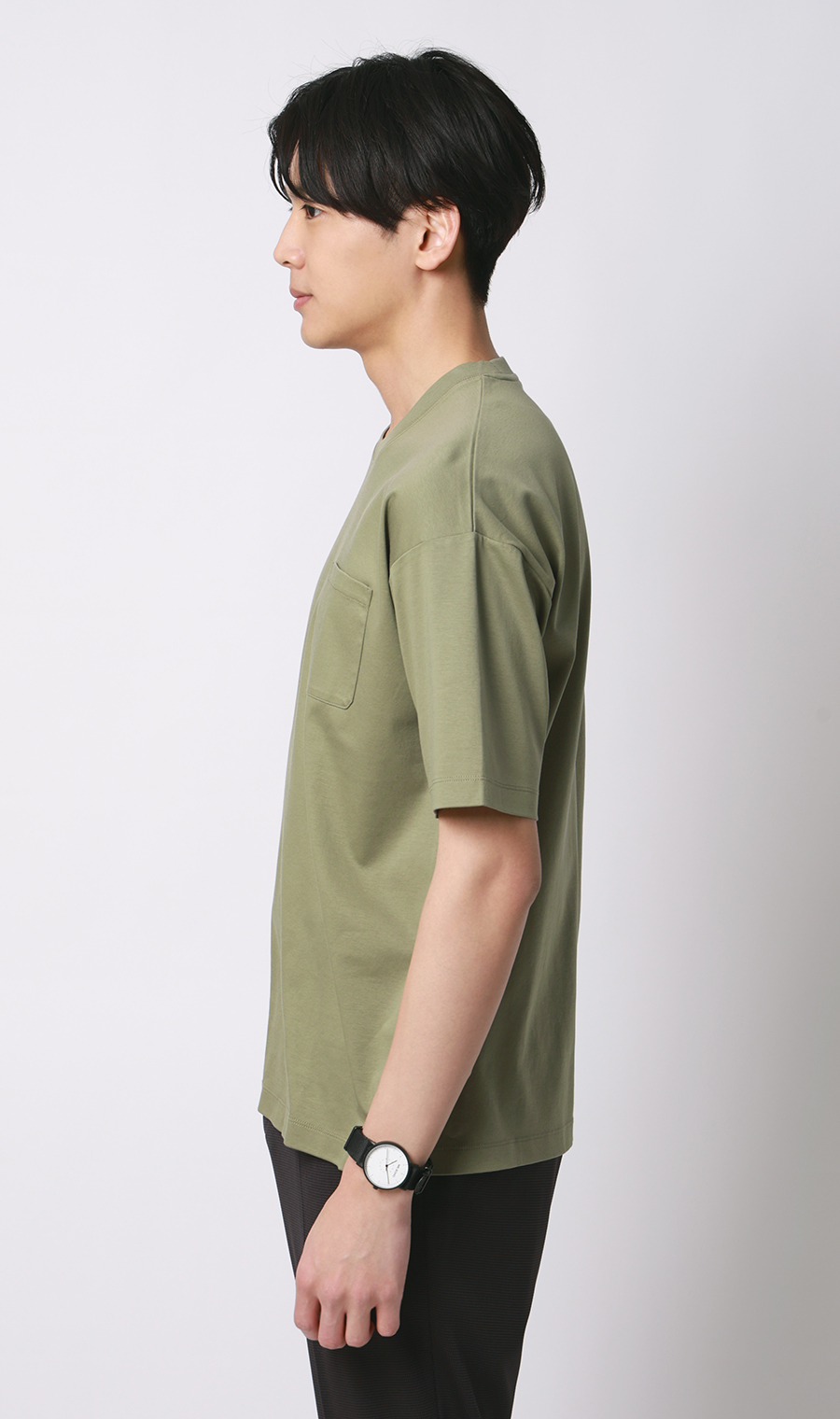 形態安定Tシャツ【＃すご】 カーキ S