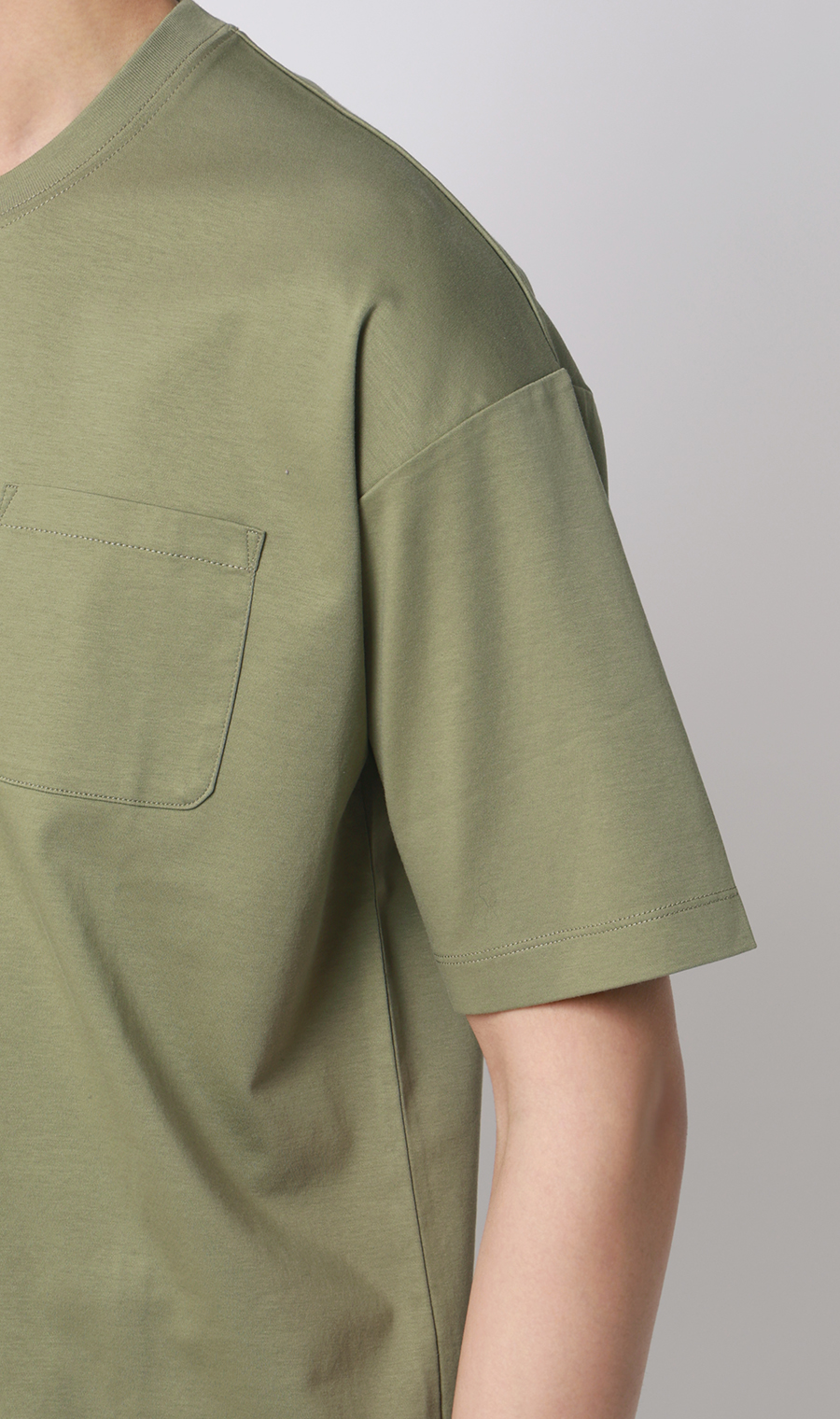 形態安定Tシャツ【＃すご】 カーキ S