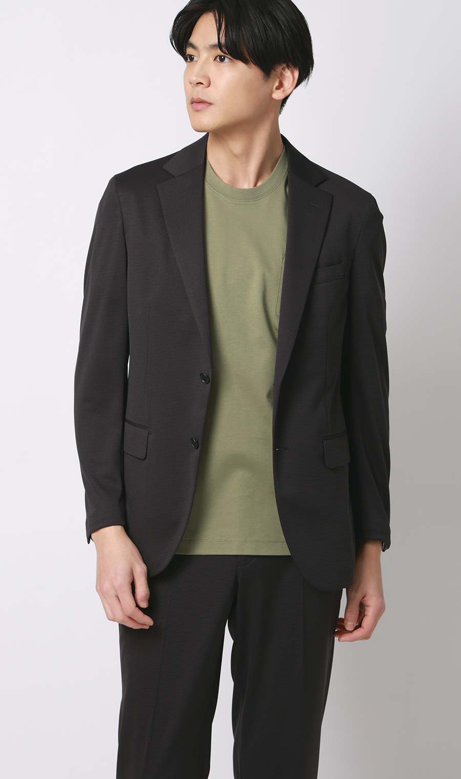 形態安定Tシャツ【＃すご】 カーキ S