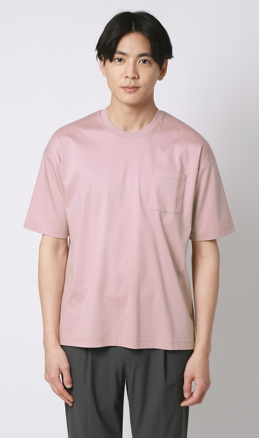 ■形態安定Tシャツ【＃すご】【WEB限定】 ピンク S