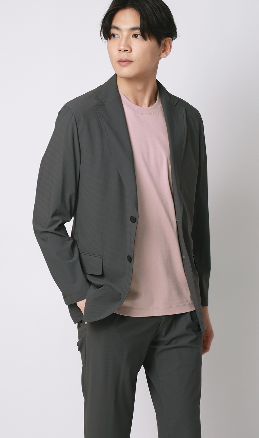 ■形態安定Tシャツ【＃すご】【WEB限定】 ピンク S