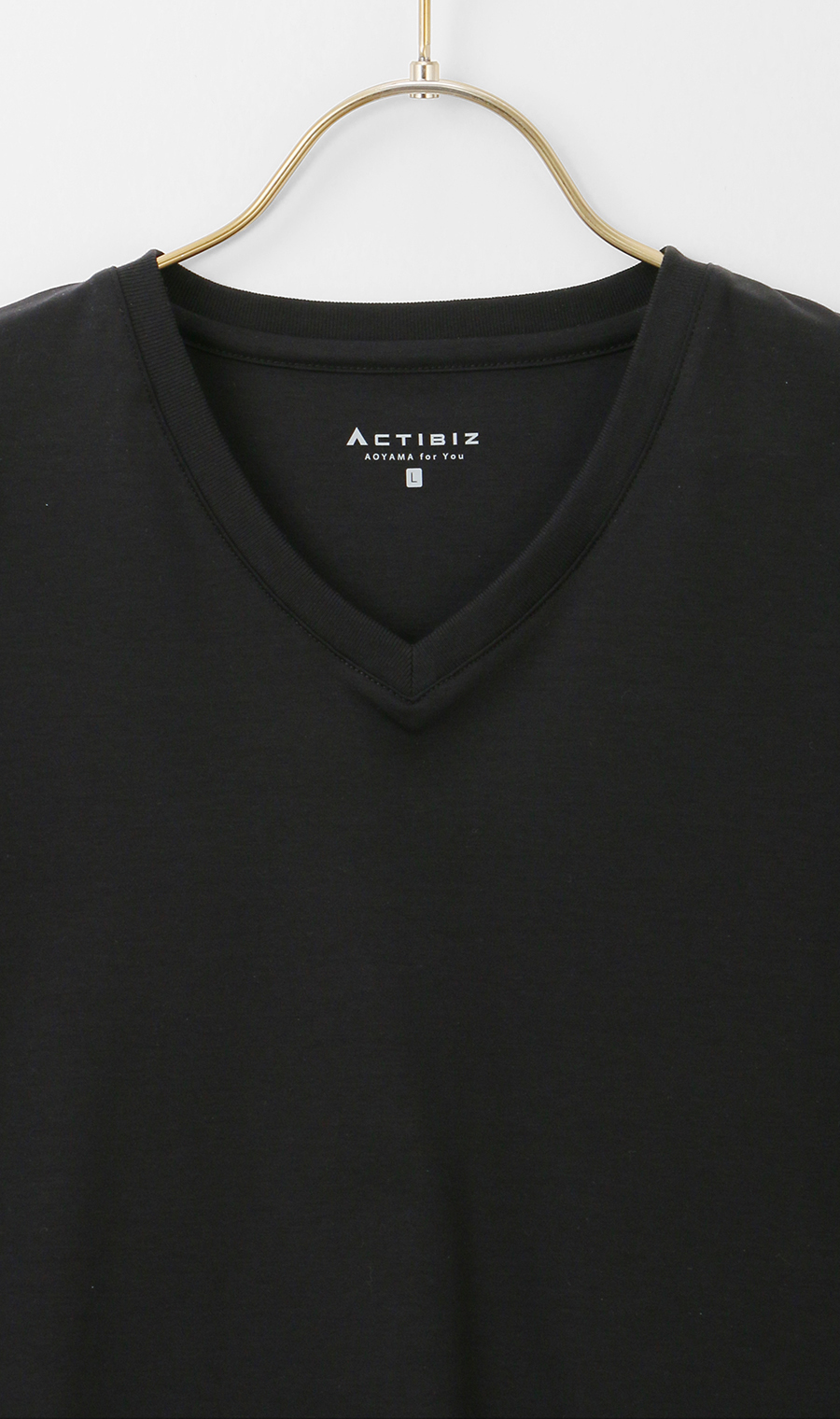 形態安定 Tシャツ【COOL CONTACT】【＃すご】 ブラック M