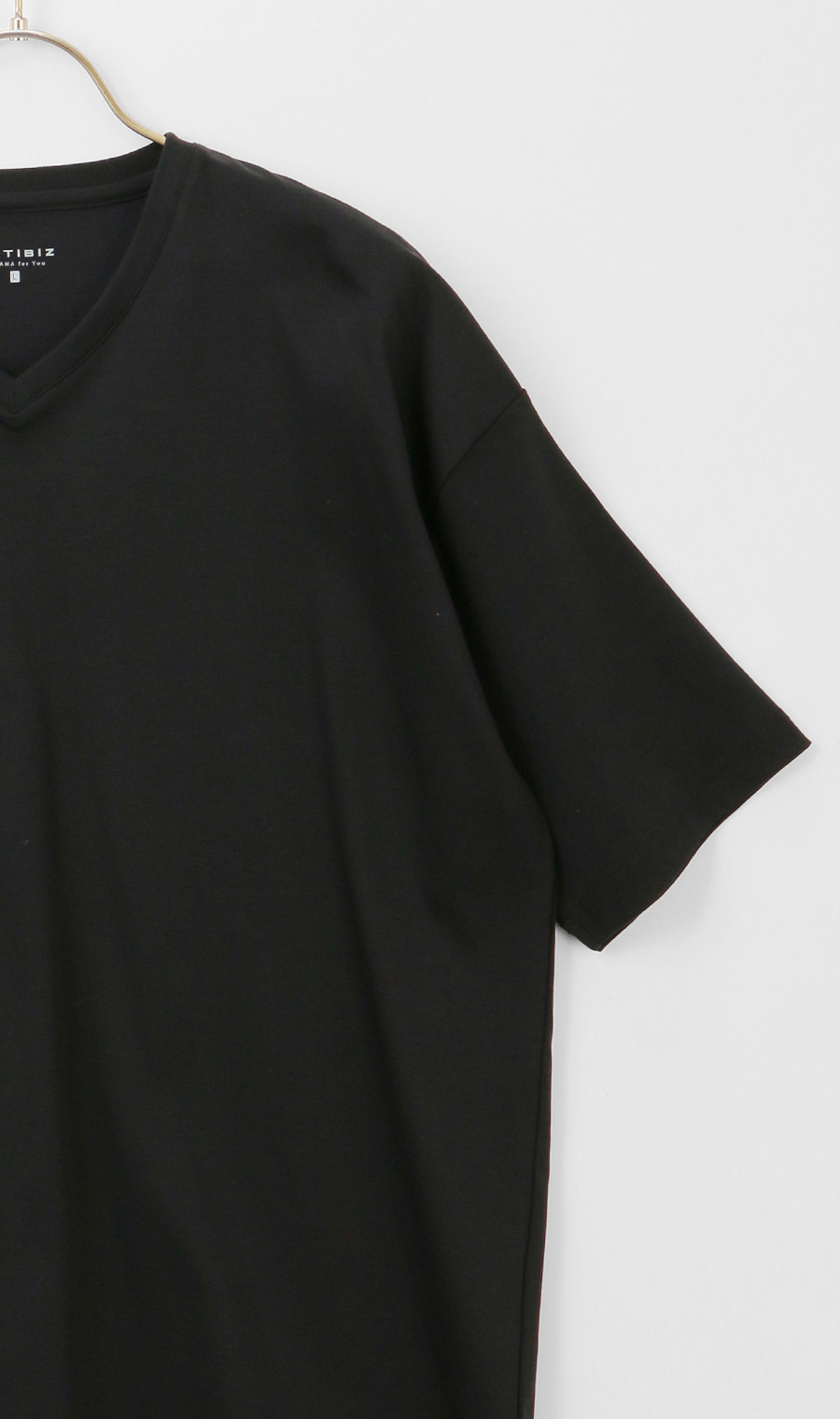 形態安定 Tシャツ【COOL CONTACT】【＃すご】 ブラック M