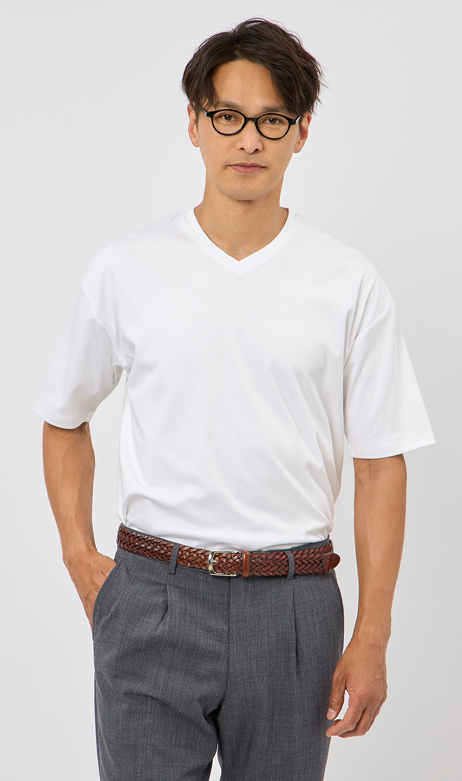 形態安定 Tシャツ【COOL CONTACT】【#すご】 ホワイト M