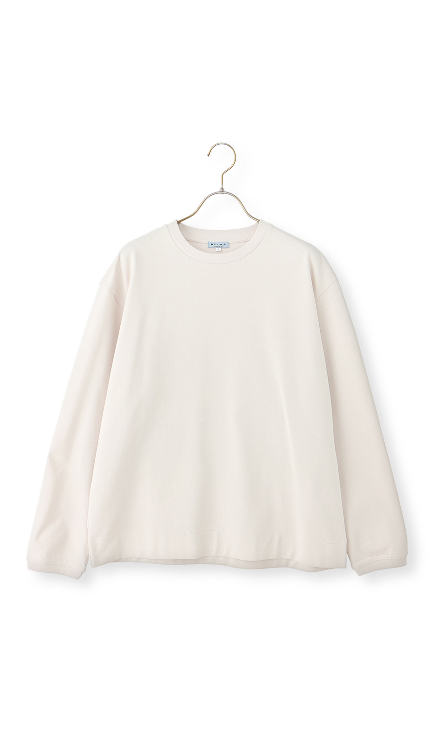 ポンチクルーネックTシャツ【長袖】 オフホワイト S