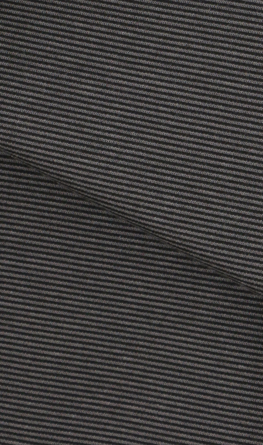 ポンチモックネックTシャツ【長袖】 グレー L