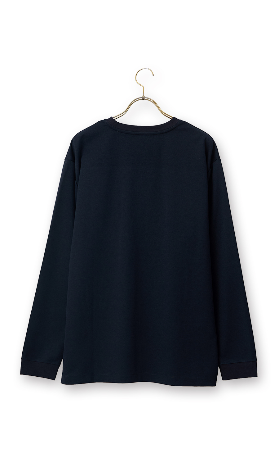 クルーネックTシャツ【長袖】【CARREMAN】 ネイビー S