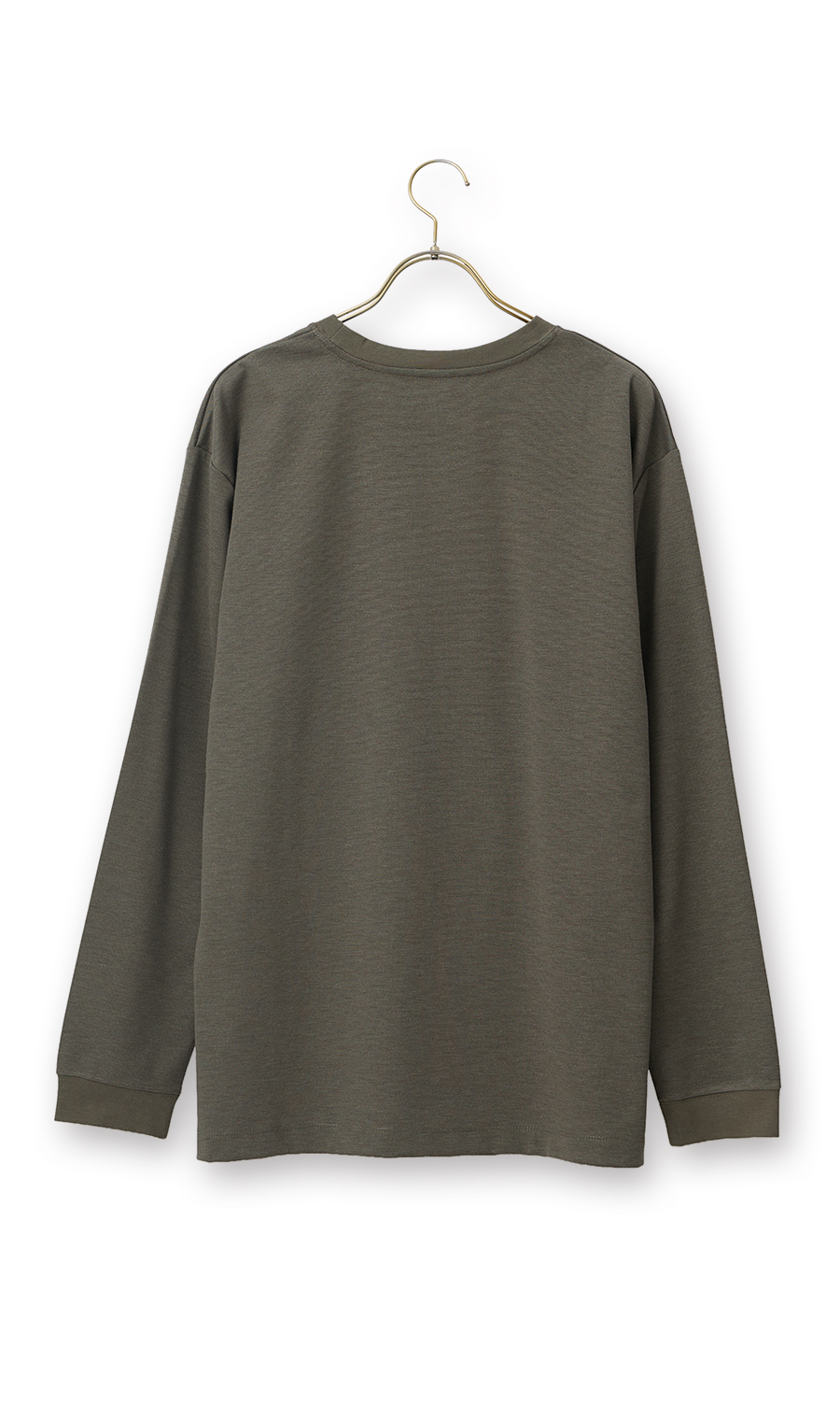 クルーネックTシャツ【長袖】【CARREMAN】 ベージュ S
