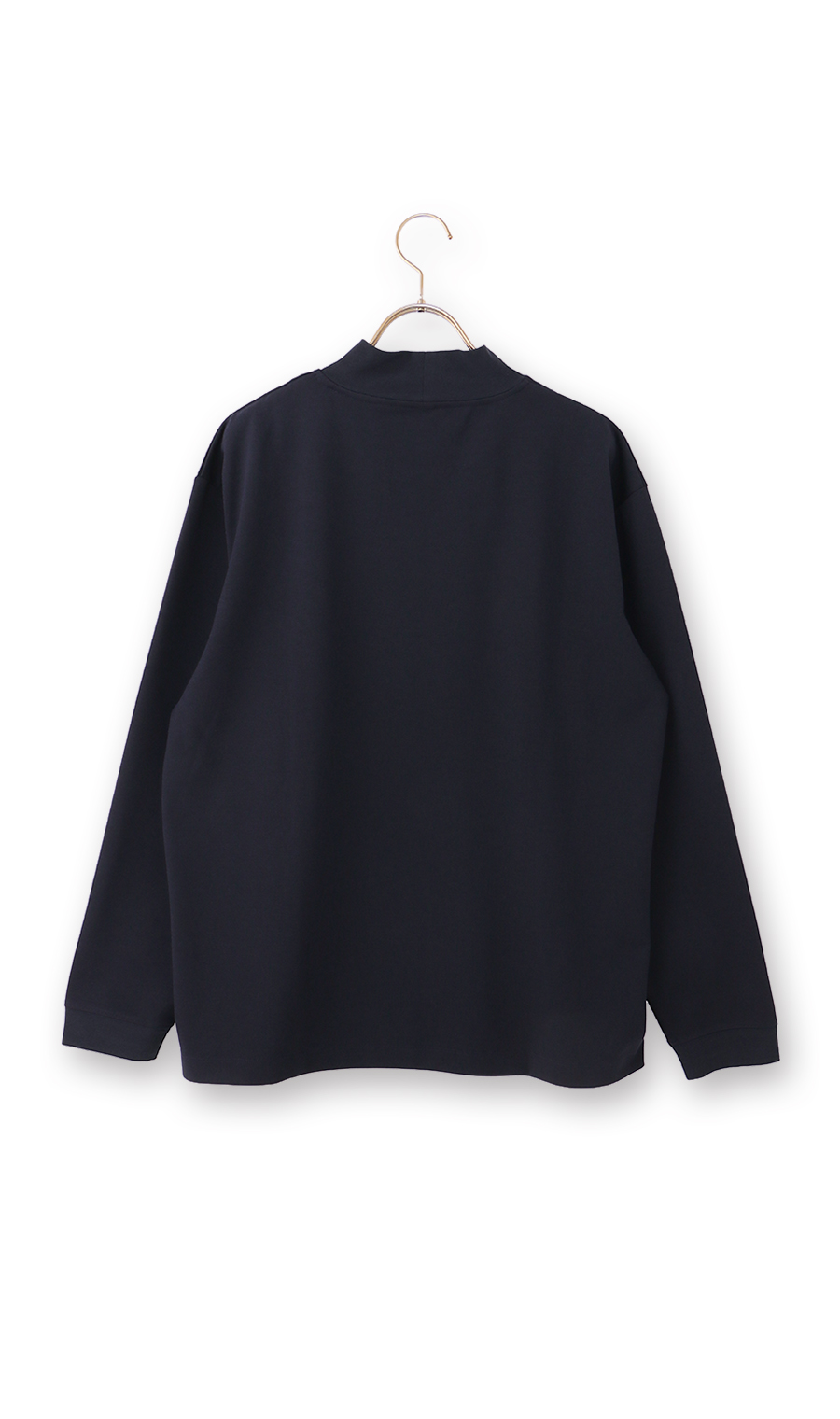 モックネックTシャツ【長袖】【CARREMAN】 ネイビー M