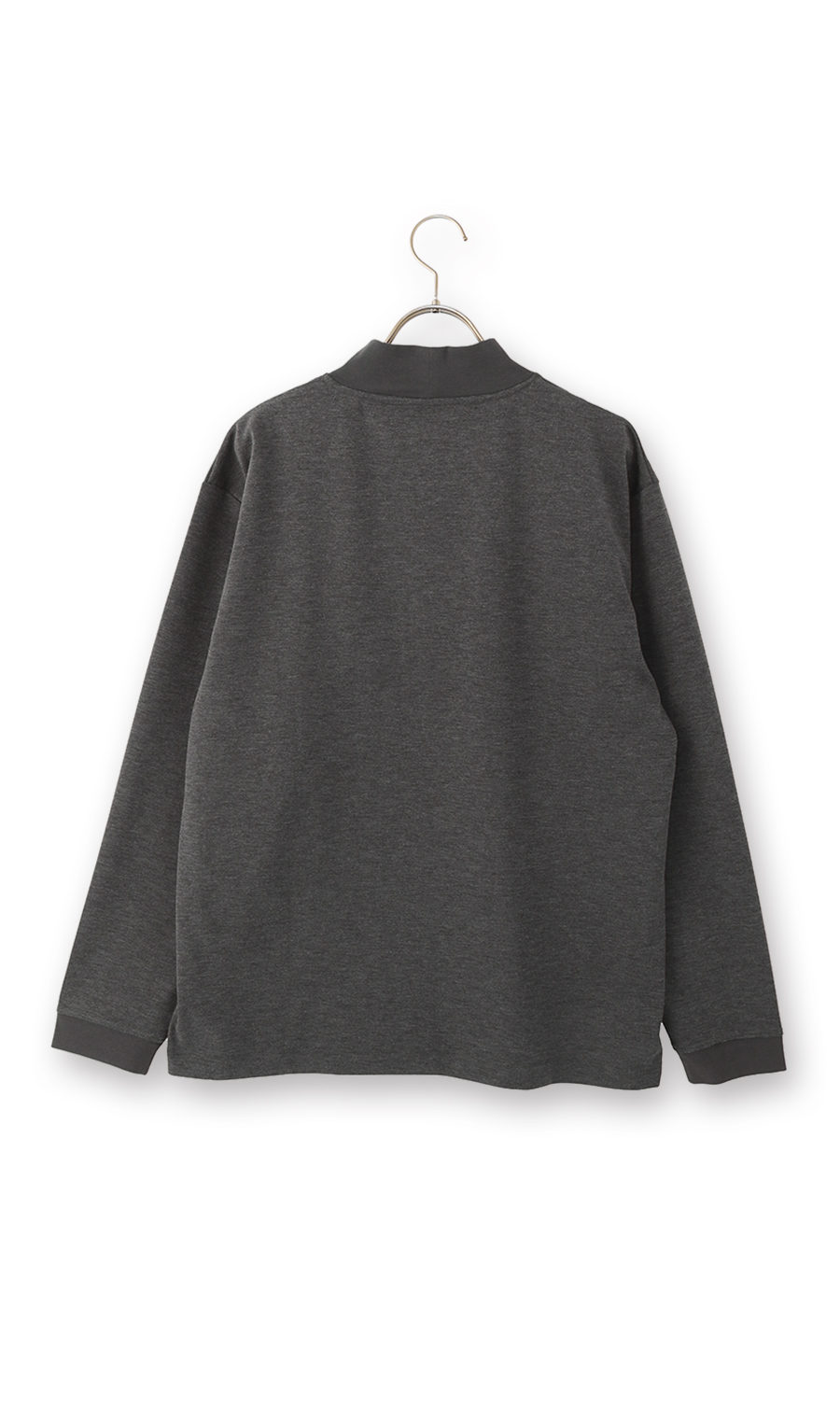 モックネックTシャツ【長袖】【CARREMAN】 グレー M