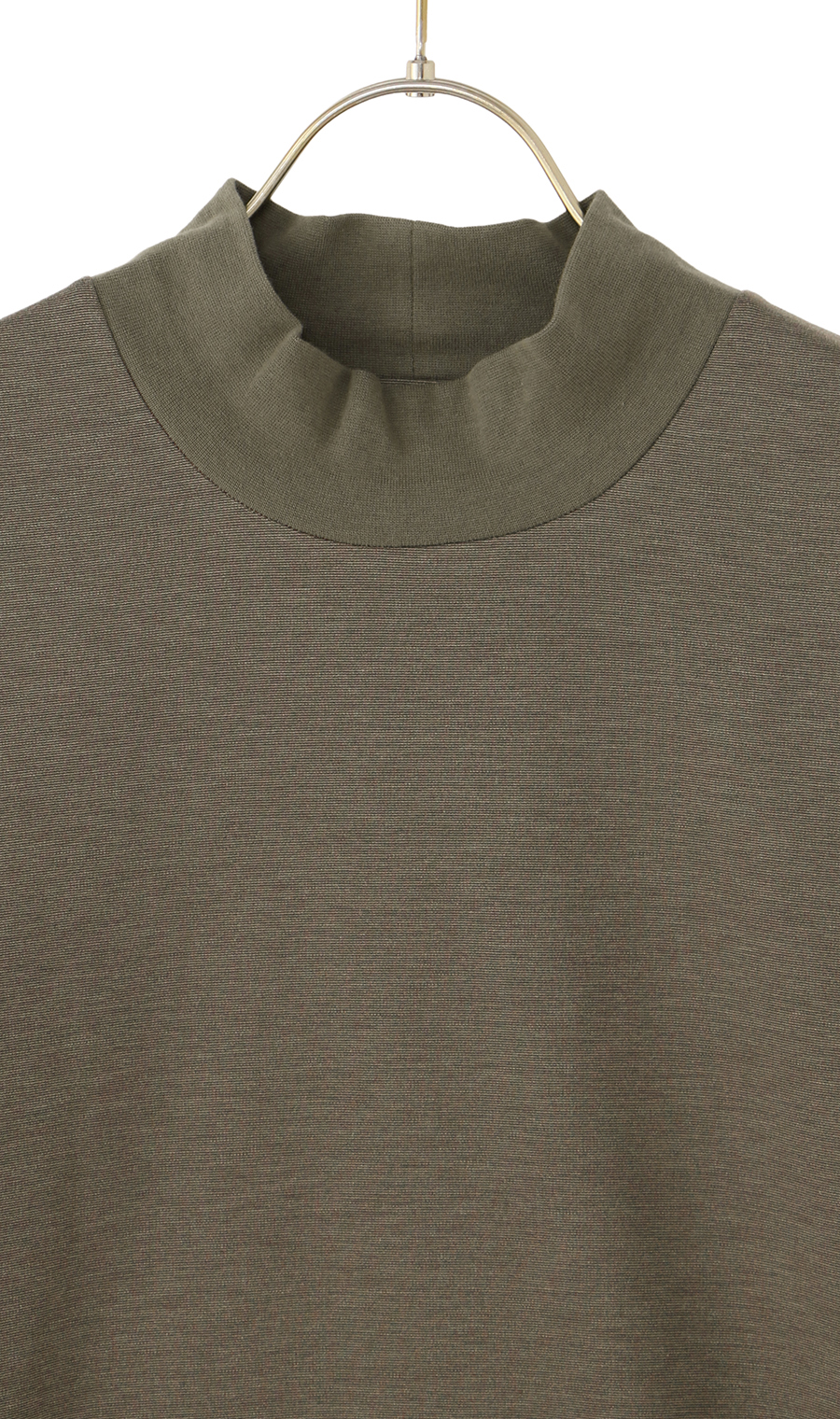 モックネックTシャツ【長袖】【CARREMAN】 ベージュ M