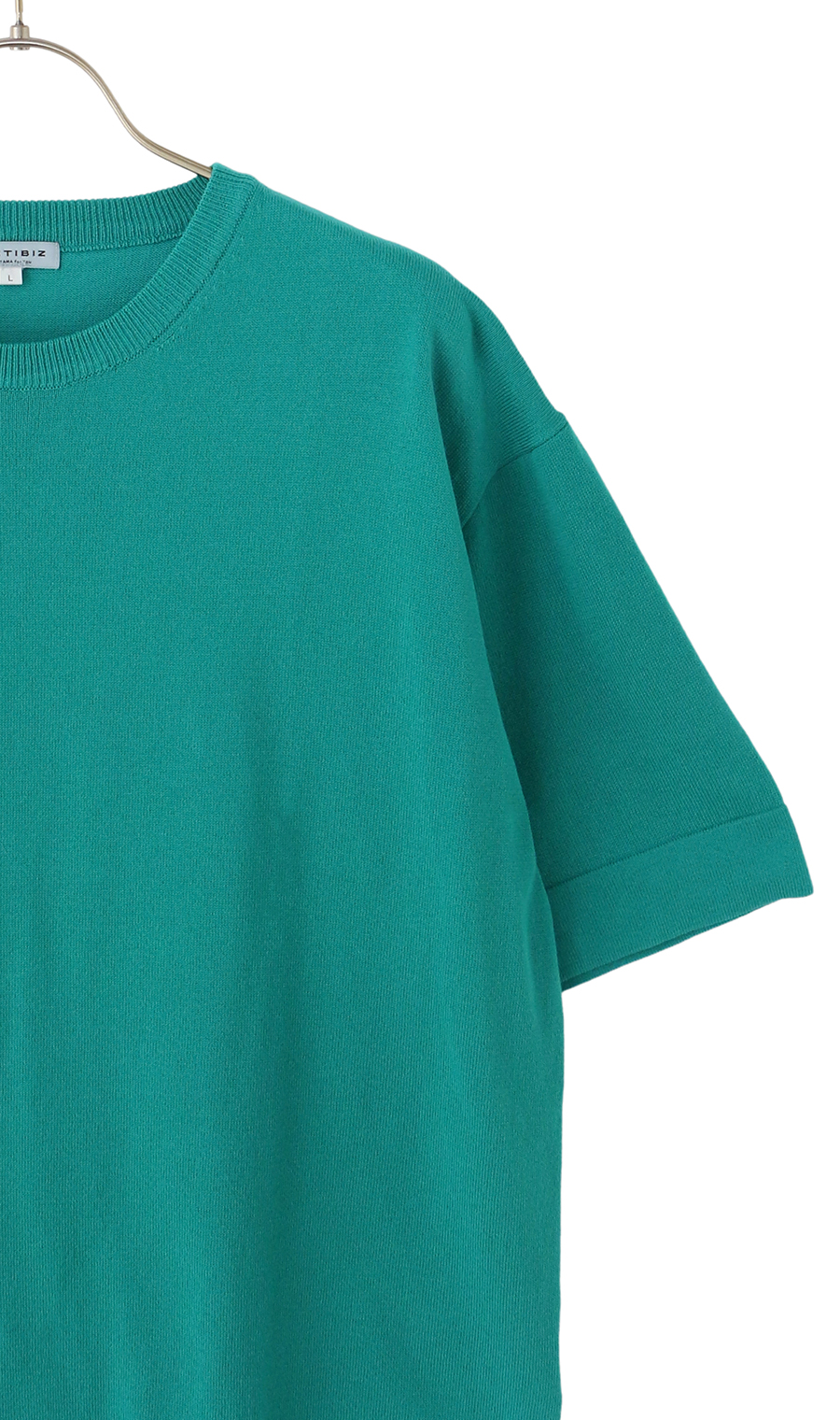 洗えるニットTシャツ【#すご】 グリーン M