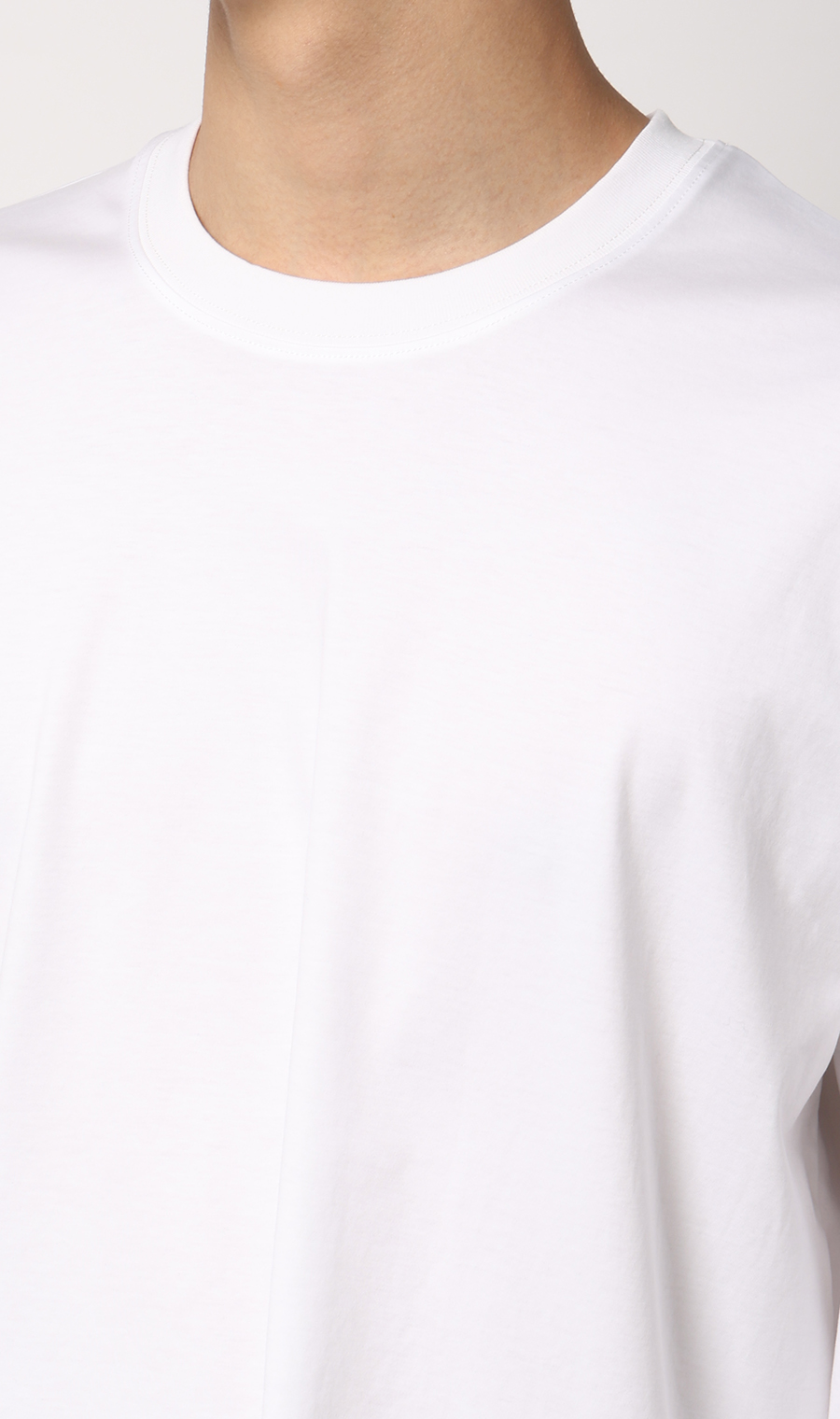 形態安定ロングTシャツ【COOL CONTACT】【＃すご】 ホワイト S