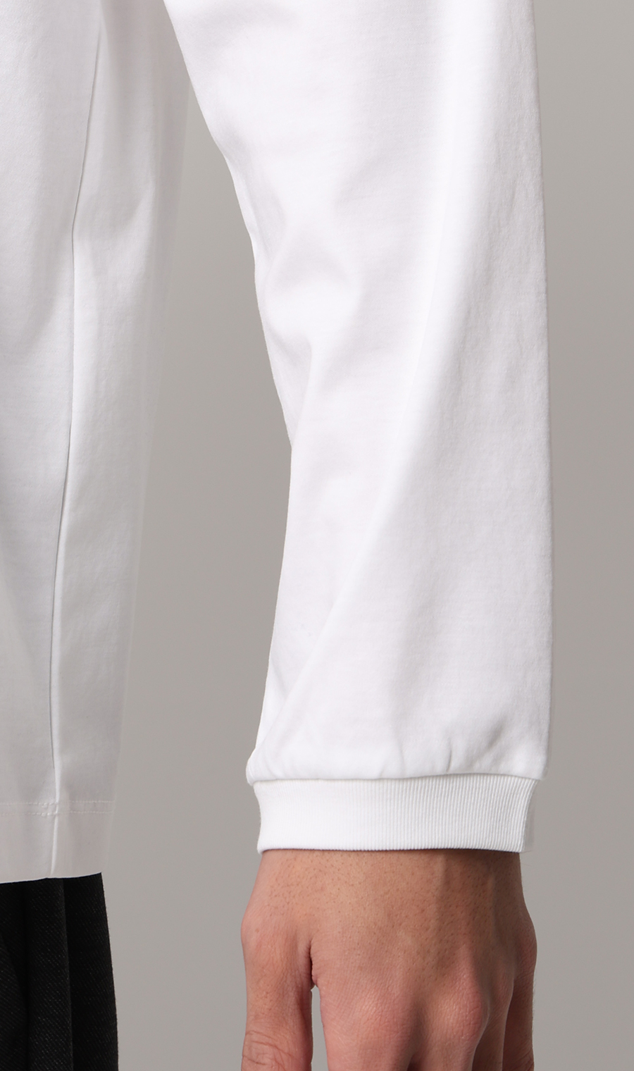 形態安定ロングTシャツ【COOL CONTACT】【＃すご】 ホワイト S