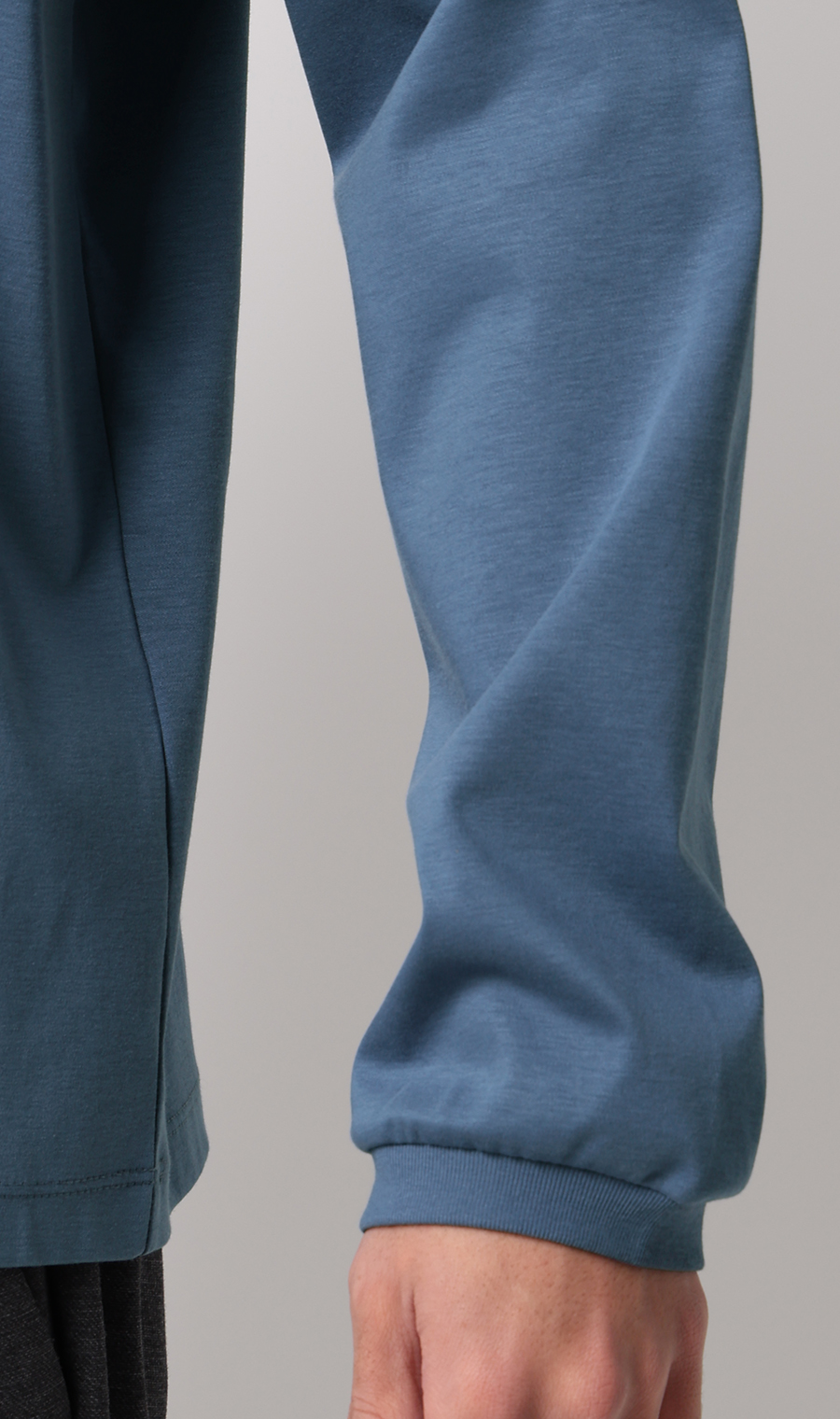 形態安定ロングTシャツ【COOL CONTACT】【＃すご】 ブルー S