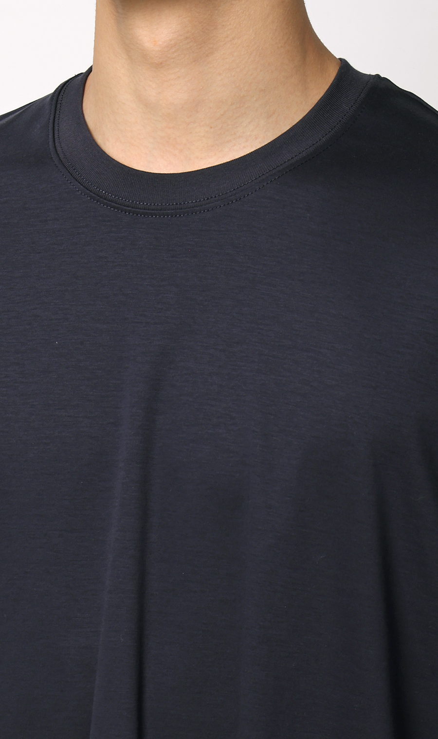 形態安定ロングTシャツ【COOL CONTACT】【＃すご】 ネイビー S