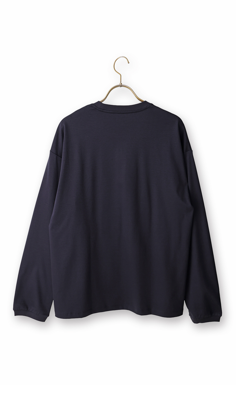 形態安定ロングTシャツ【COOL CONTACT】【＃すご】 ネイビー S