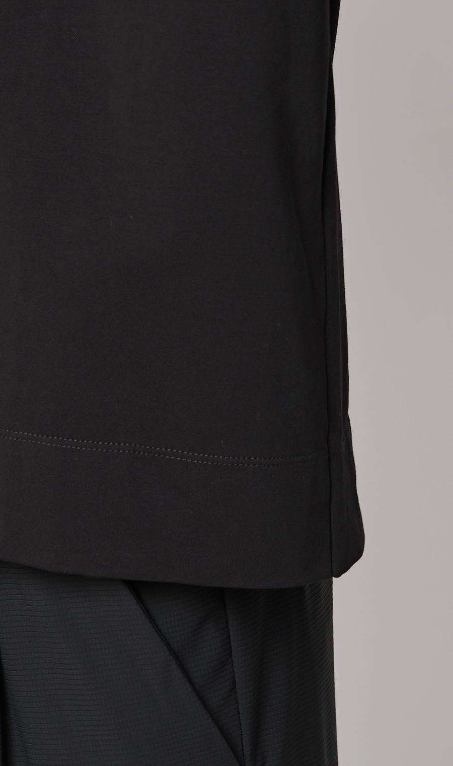 冷たいレイヤードTシャツ【＃すご】 ブラック S