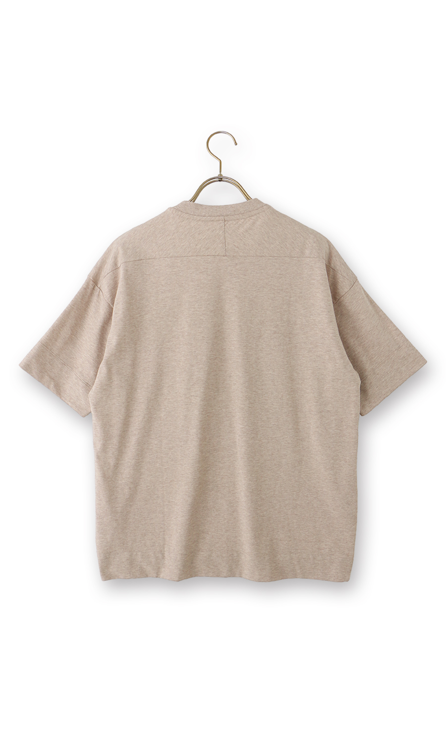 冷たいレイヤードTシャツ【涼】【透け軽減】【#すご】 ベージュ S