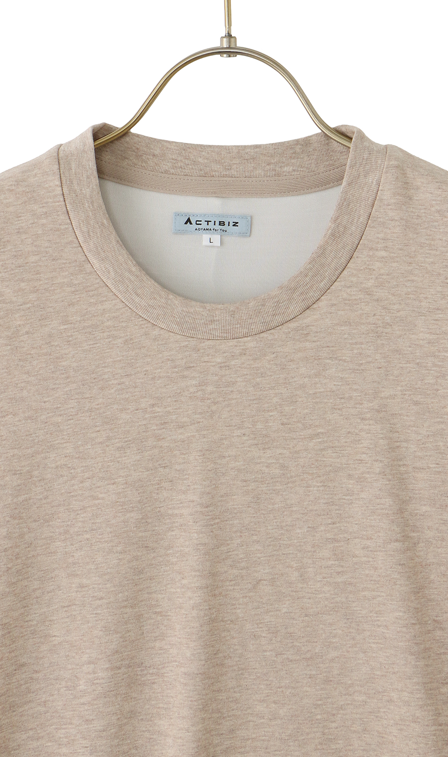冷たいレイヤードTシャツ【涼】【透け軽減】【#すご】 ベージュ S