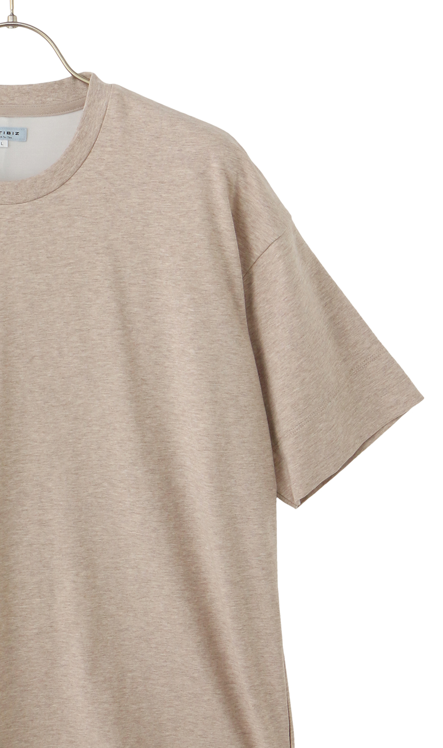 冷たいレイヤードTシャツ【涼】【透け軽減】【#すご】 ベージュ S