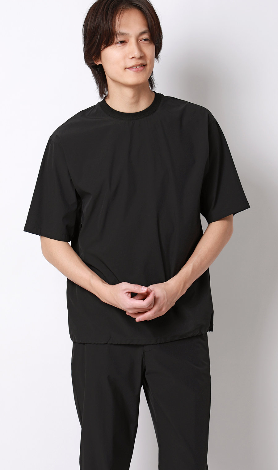 半袖Tシャツ【マルチウェイ】【セットアップ着用可】 ブラック S