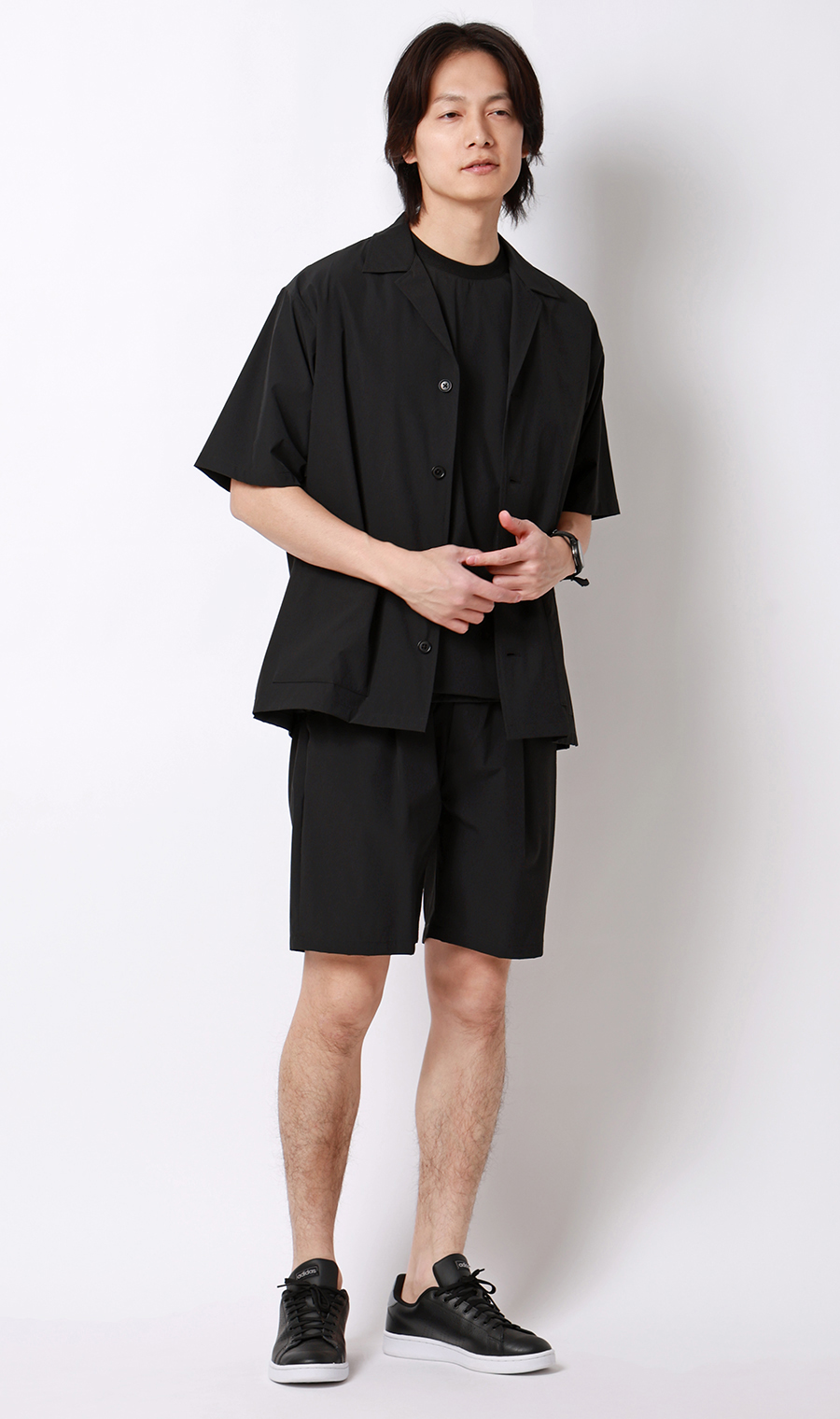 半袖Tシャツ【マルチウェイ】【セットアップ着用可】 ブラック S