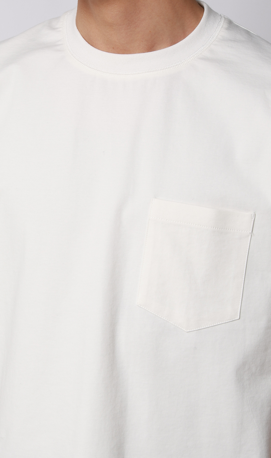 ポンチ裾ドローコードTシャツ【半袖】 ホワイト S