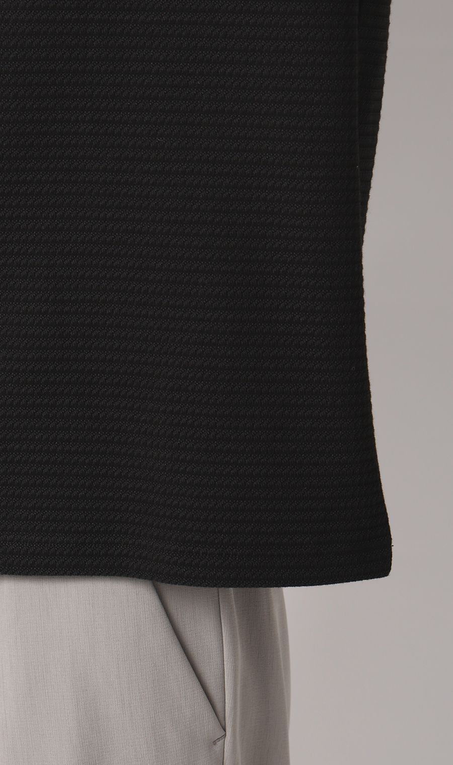 リンクスジャカードTシャツ【半袖】 ブラック S