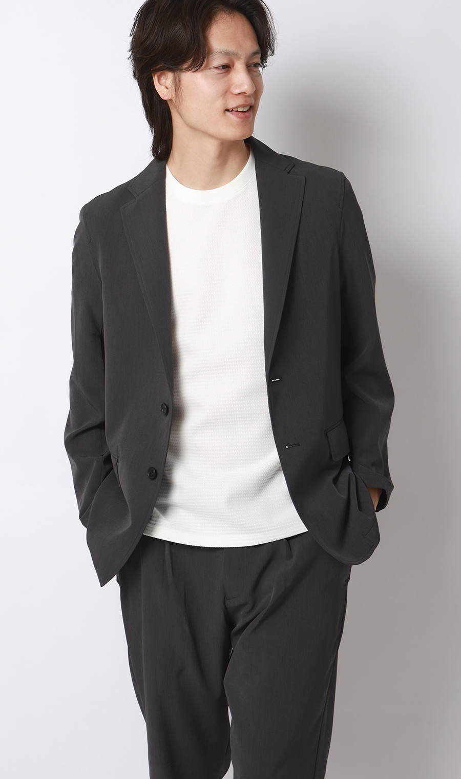 リンクスジャカードTシャツ【半袖】 ホワイト S