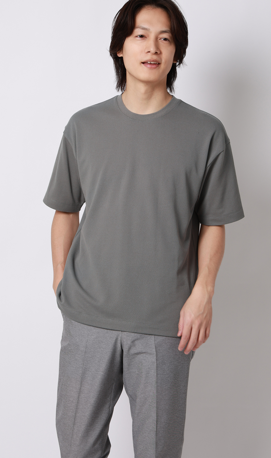 和紙混カノコＴシャツ グレー S