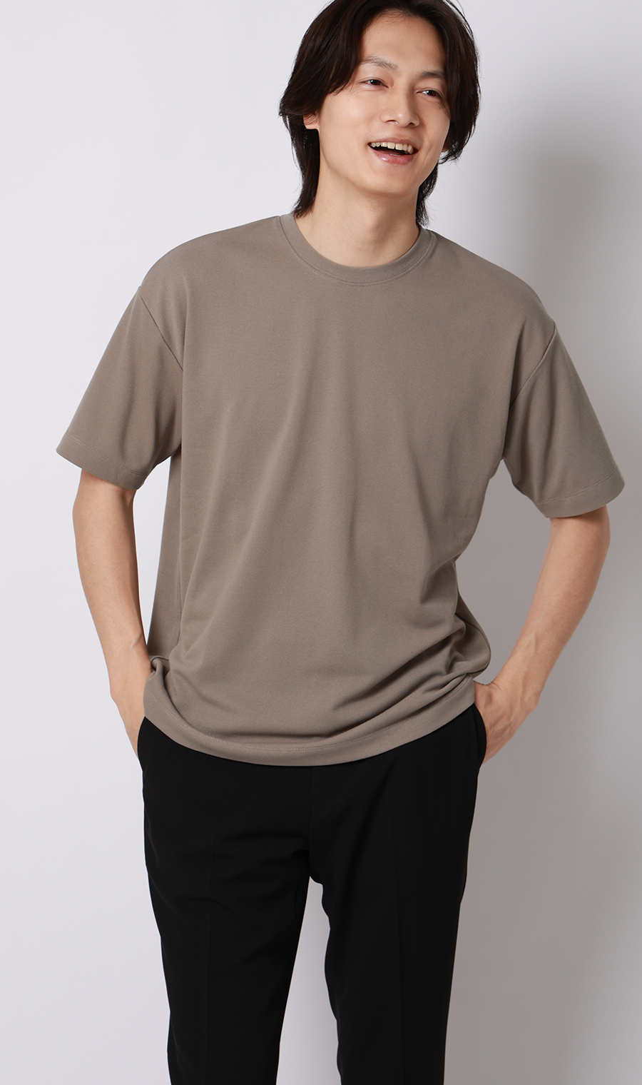 和紙混カノコＴシャツ ベージュ S