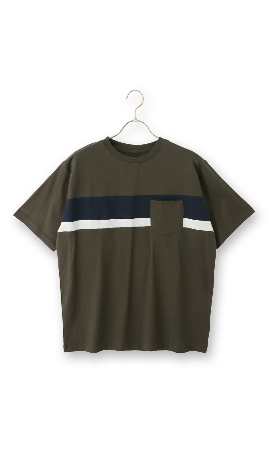 切り替えTシャツ【ウォッシャブル】【半袖】 グレー L
