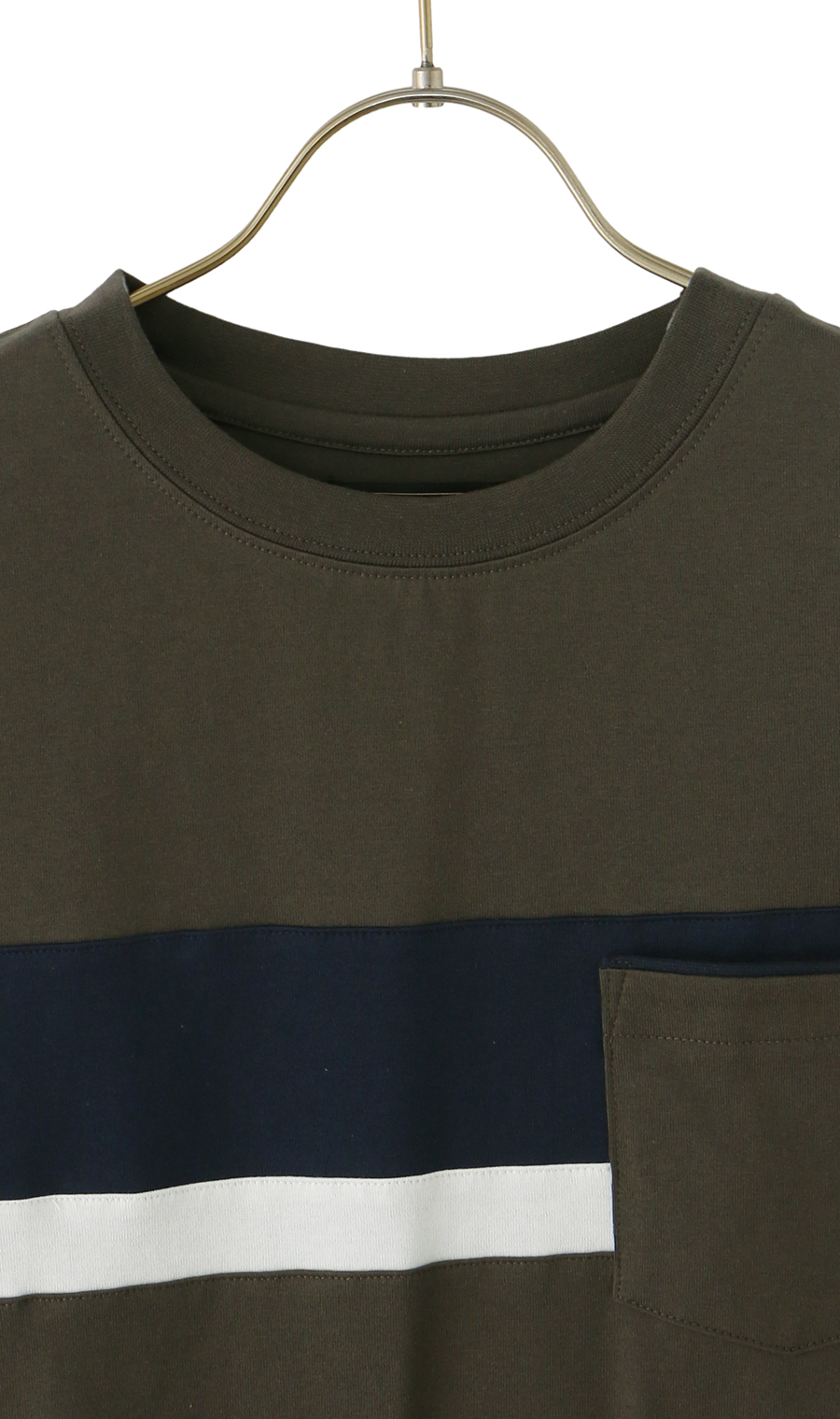 切り替えTシャツ【ウォッシャブル】【半袖】 グレー L