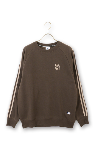 裏起毛肩ラインクルートレーナー【MLB】